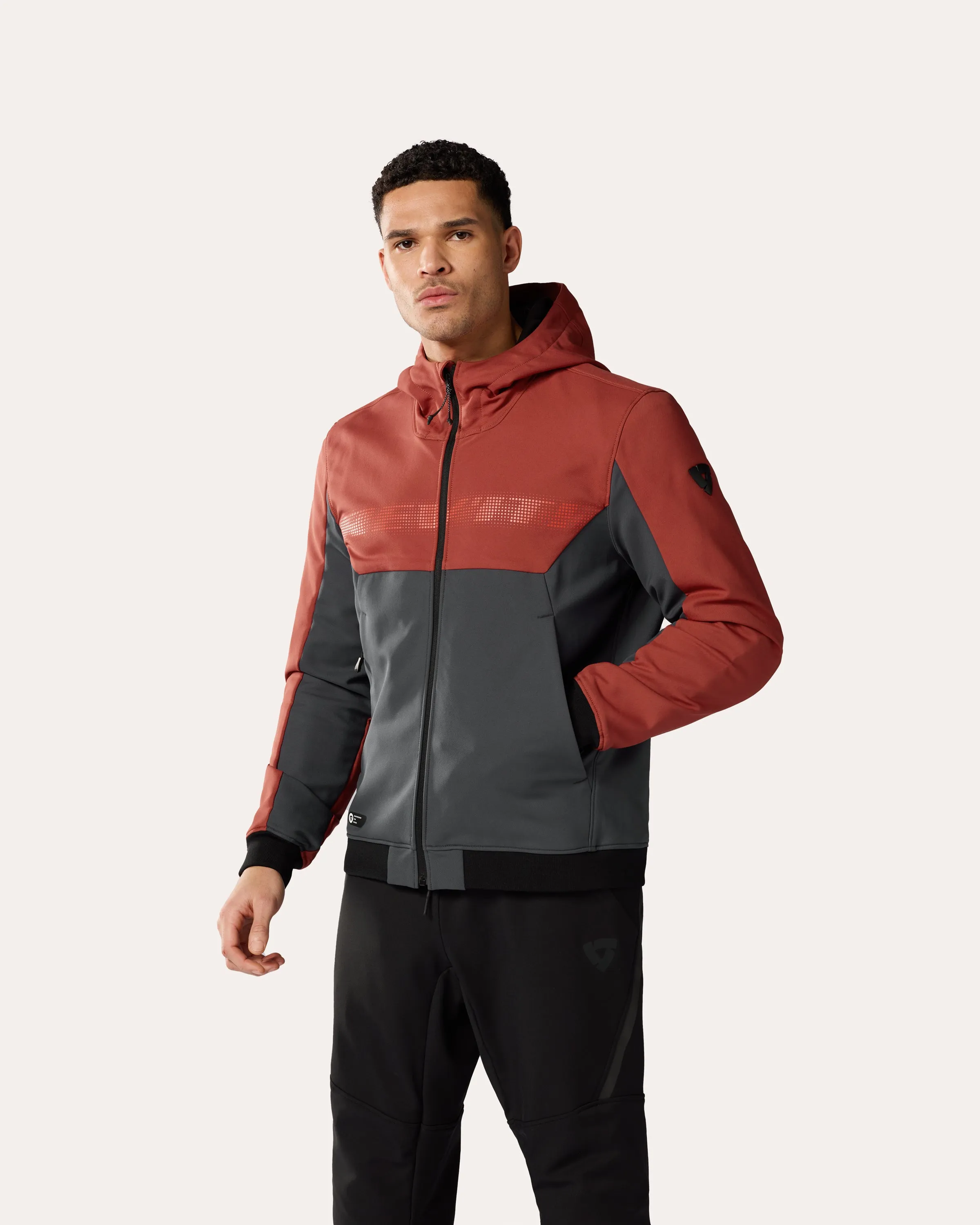 Hoodie Parabolica 2 | Burgundy Red-Grey