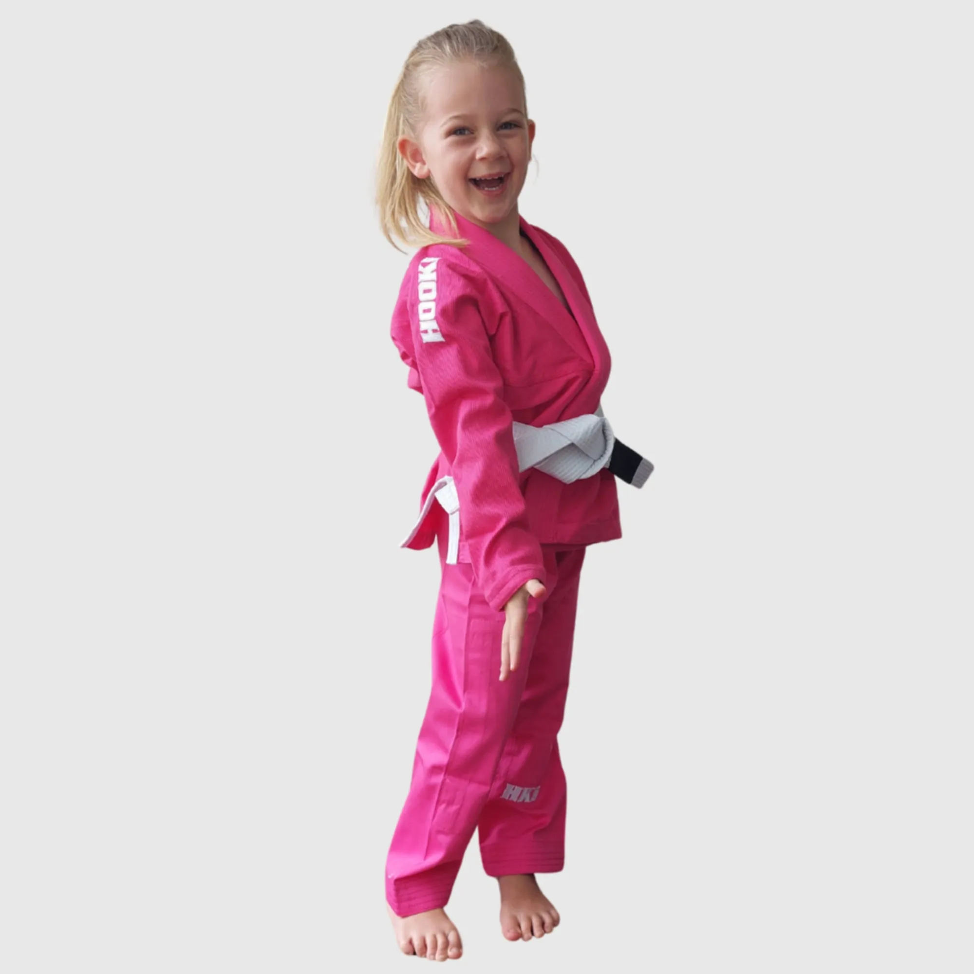 Hooks BJJ GI - Kids Classic - Pink includes White Belt