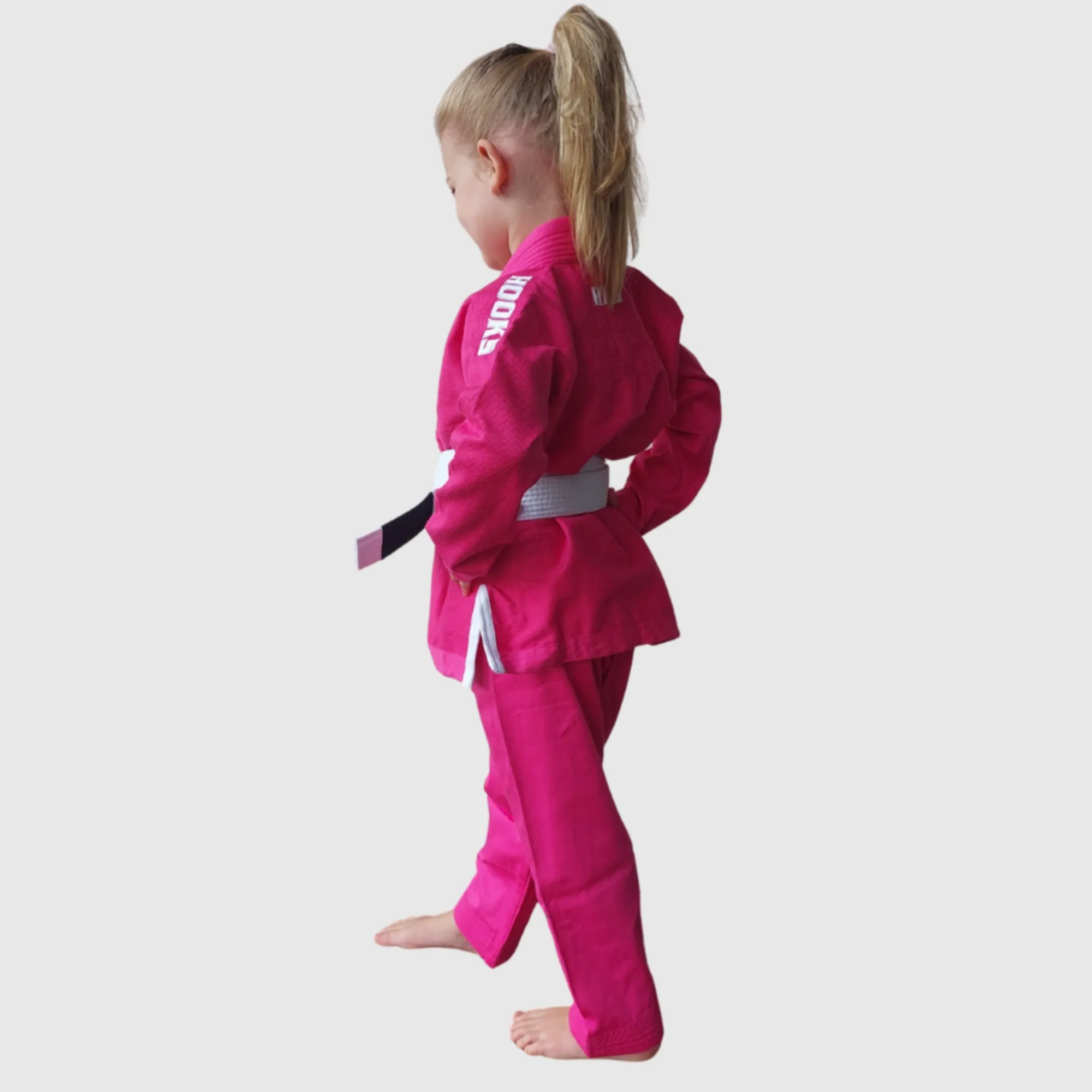 Hooks BJJ GI - Kids Classic - Pink includes White Belt
