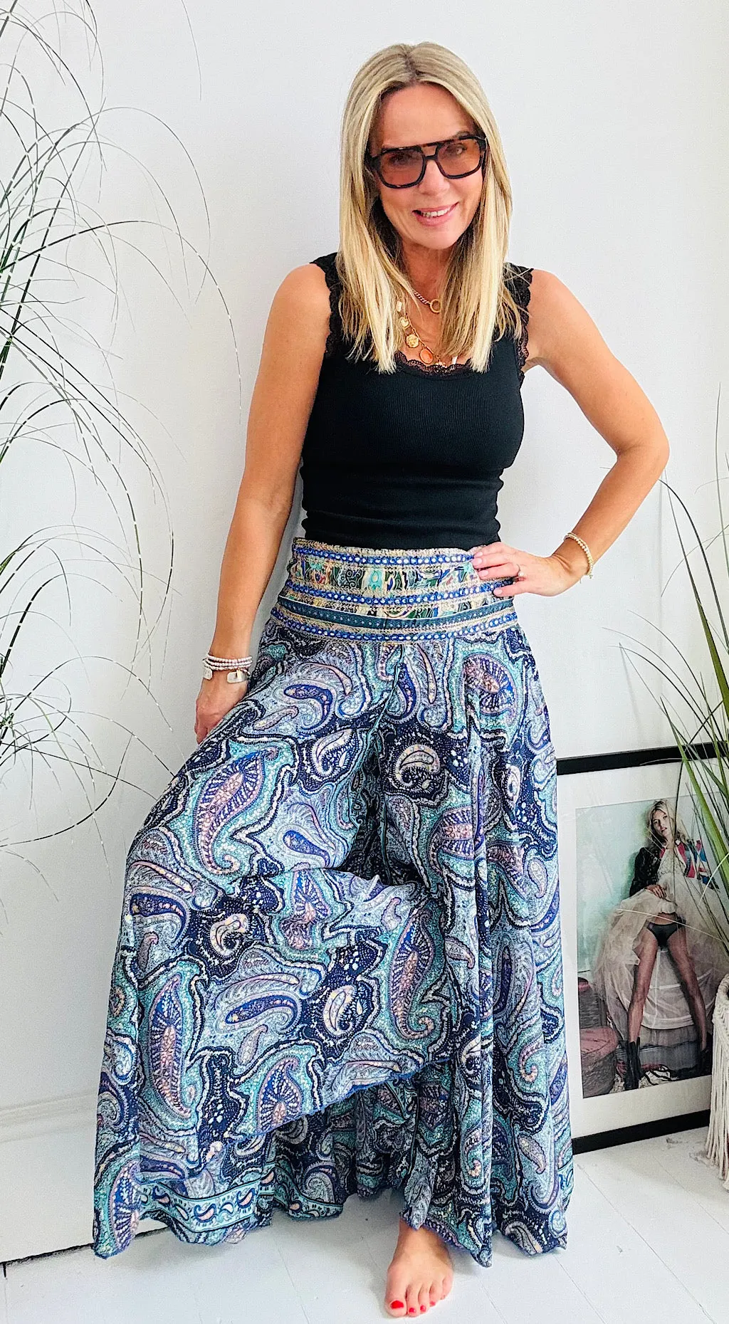 Indian palazzo pants Navy