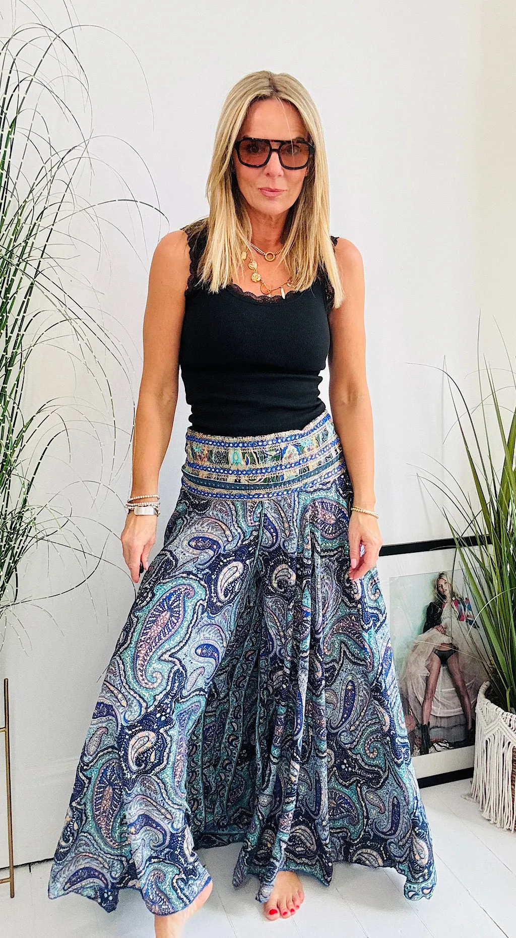 Indian palazzo pants Navy