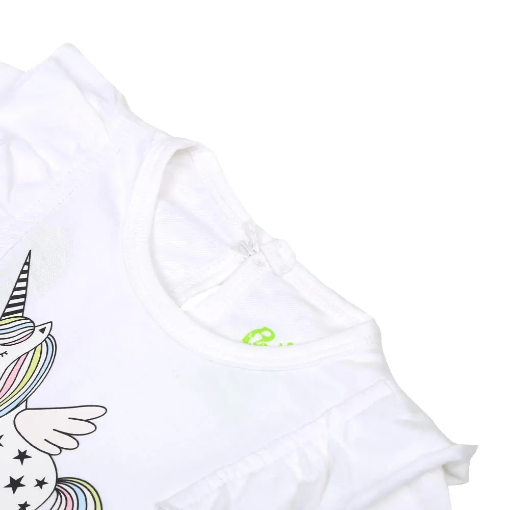 Infant Girls T-Shirts Rainbow - White | Bachaa Party Baby Clothes Girls Tops & T-Shirts