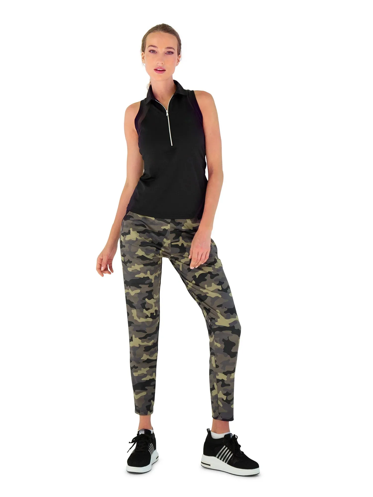 InPhorm Fitted Pencil Shape Golf Pant Camo Womens