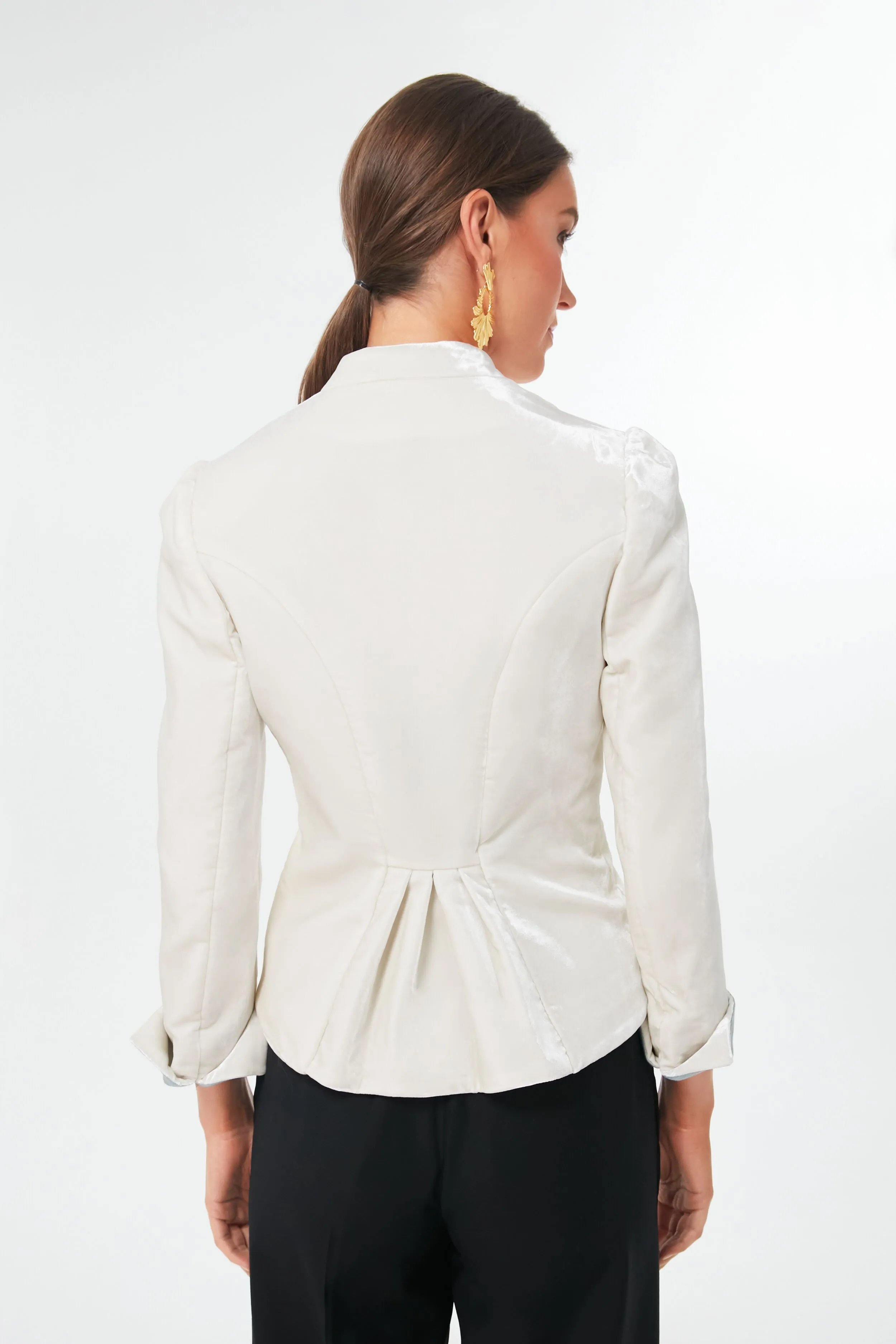 Ivory Velvet Annabelle Bride Jacket
