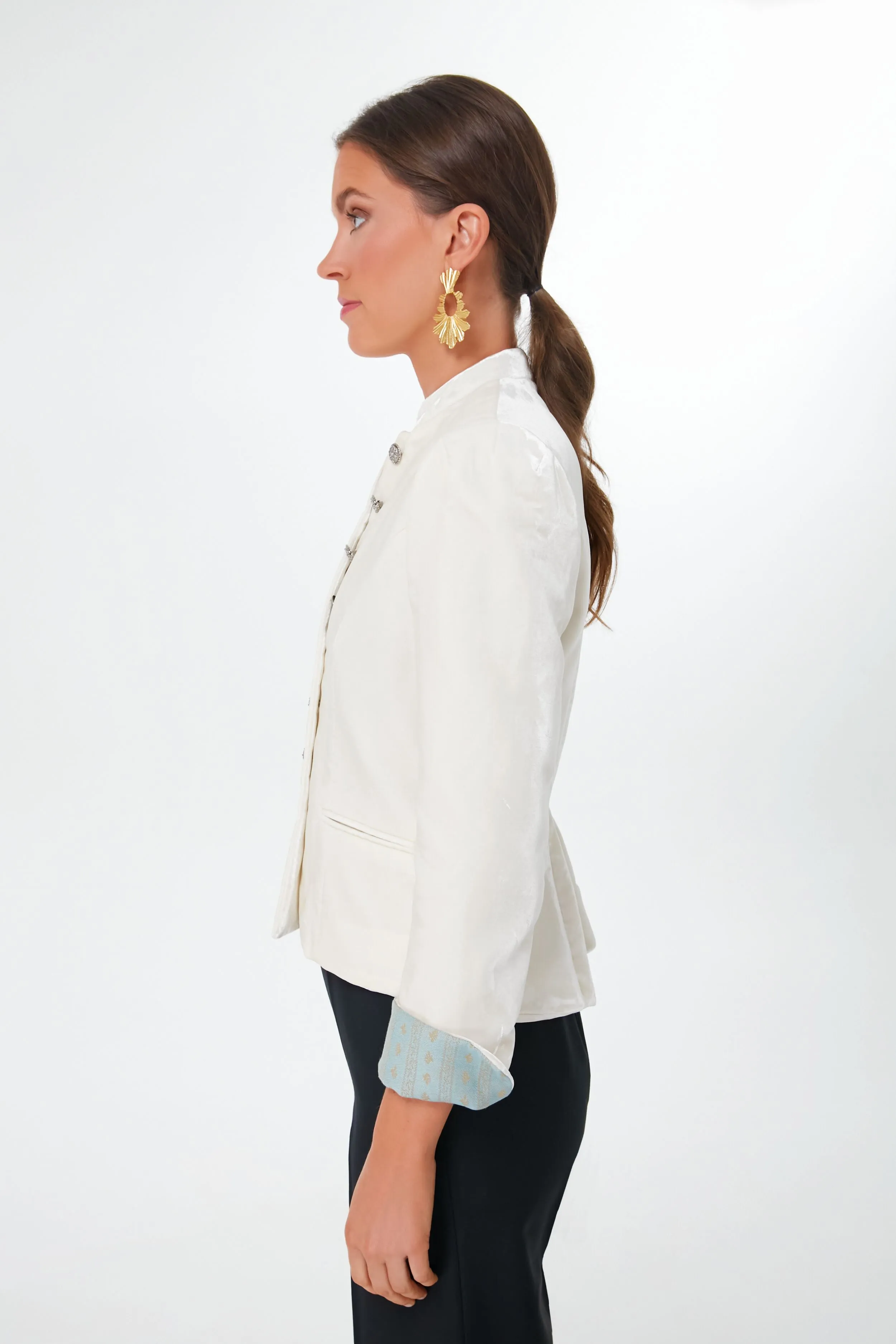 Ivory Velvet Annabelle Bride Jacket