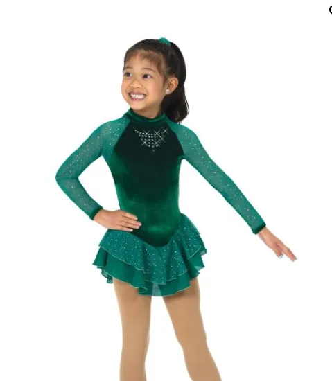 J672/22 Starshine Dress in Royal blue, Emerald and Black