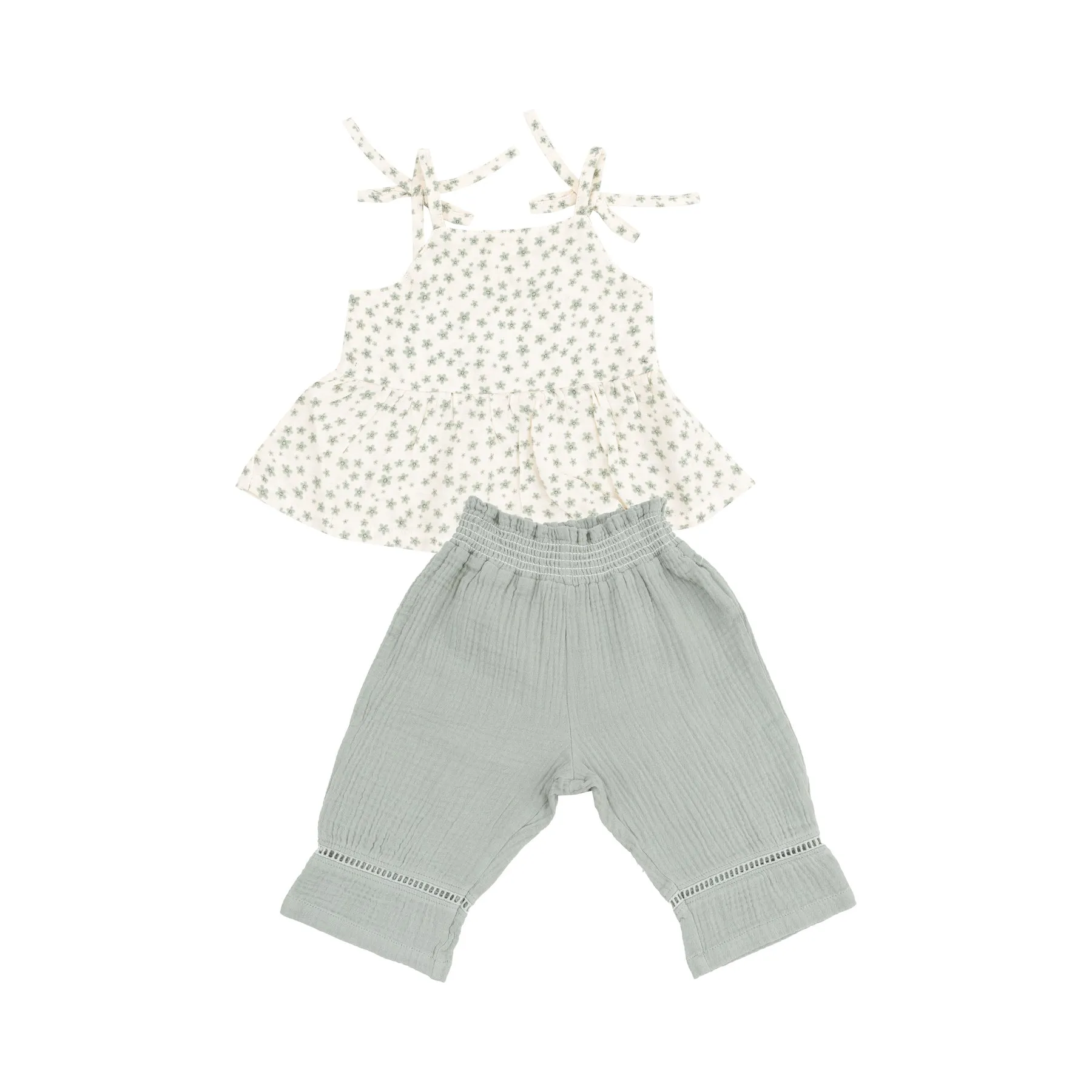Jadeite Floral Tank & Pant Set