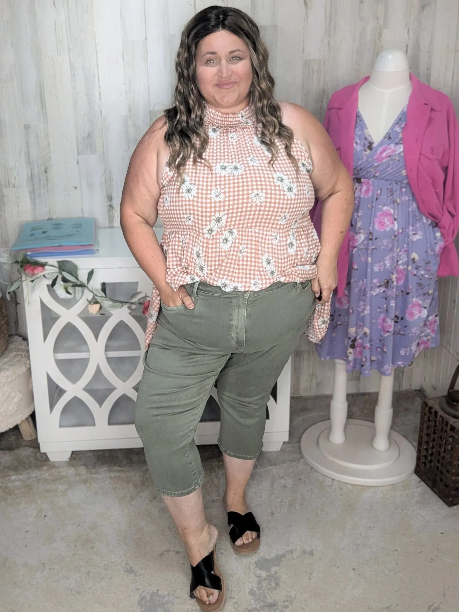 Judy Blue Soft Sage Capri