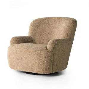 KADON SWIVEL CHAIR-SHEEPSKIN CAMEL