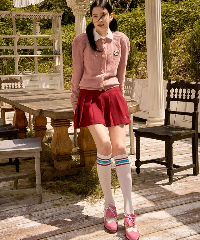 KANDINI Essential Pleats Skirt - Wine