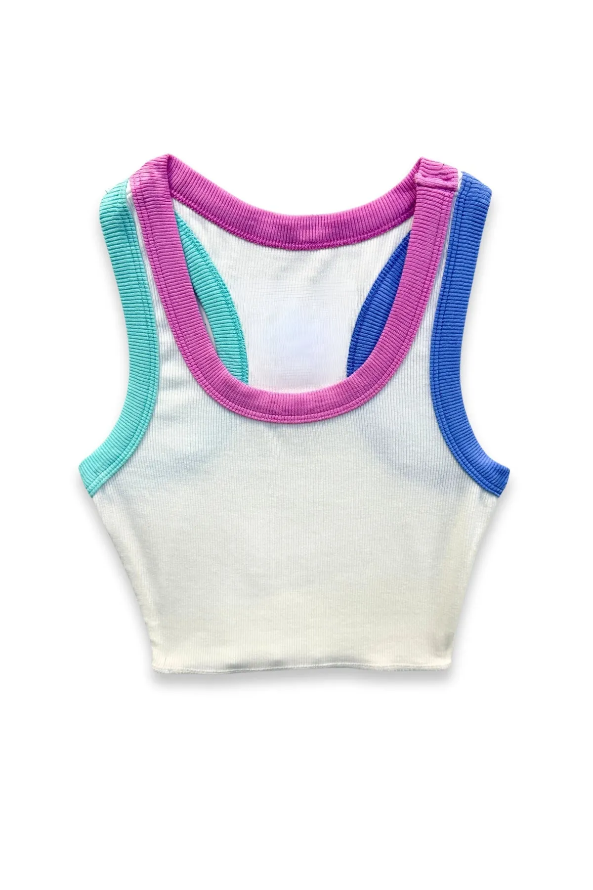KatieJ NYC - Tween - Multi Trim Livi Ribbed Tank