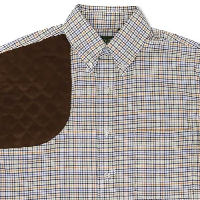 Kevin's Orange Blue Tattersall Right Hand Short Sleeve Shooting Shirt