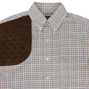 Kevin's Orange Blue Tattersall Right Hand Short Sleeve Shooting Shirt