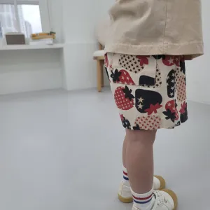 Kids Perfect Summer Strawberry Pants - Beige