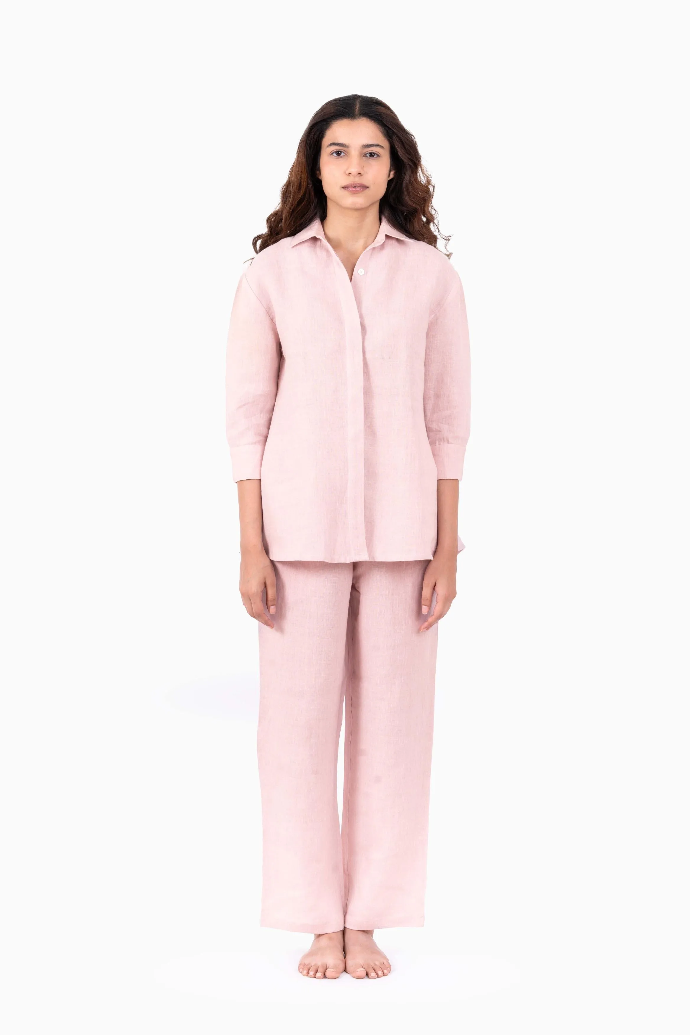 Linen Sheryl Co-ord Set-Midnight Green