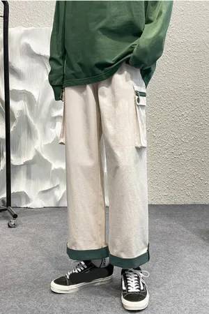 Loose Side Cargo Pockets Men Pants