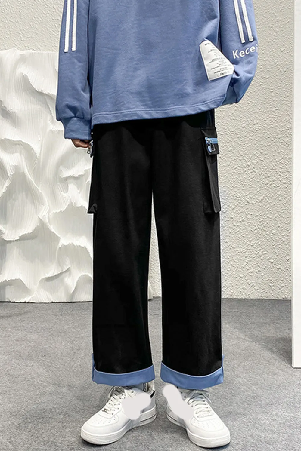 Loose Side Cargo Pockets Men Pants