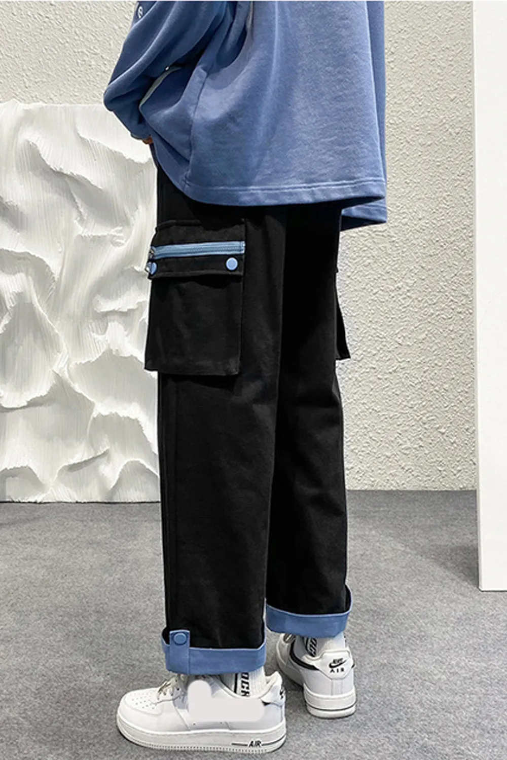 Loose Side Cargo Pockets Men Pants