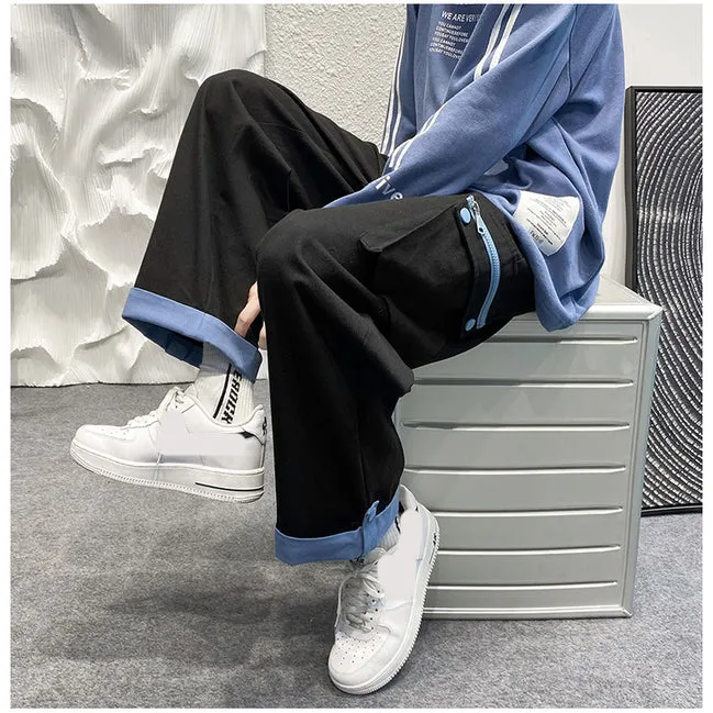 Loose Side Cargo Pockets Men Pants