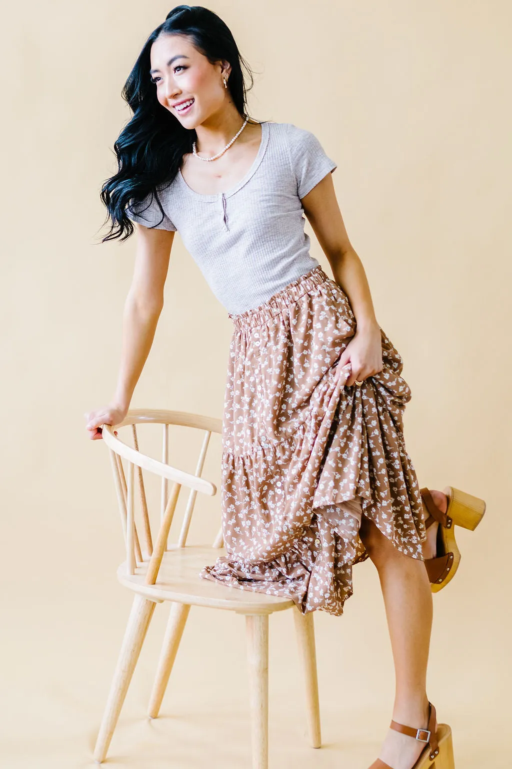 Loosen Up Basic Snap Tee