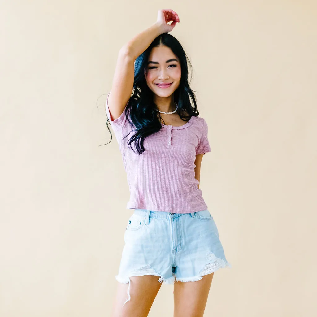 Loosen Up Basic Snap Tee