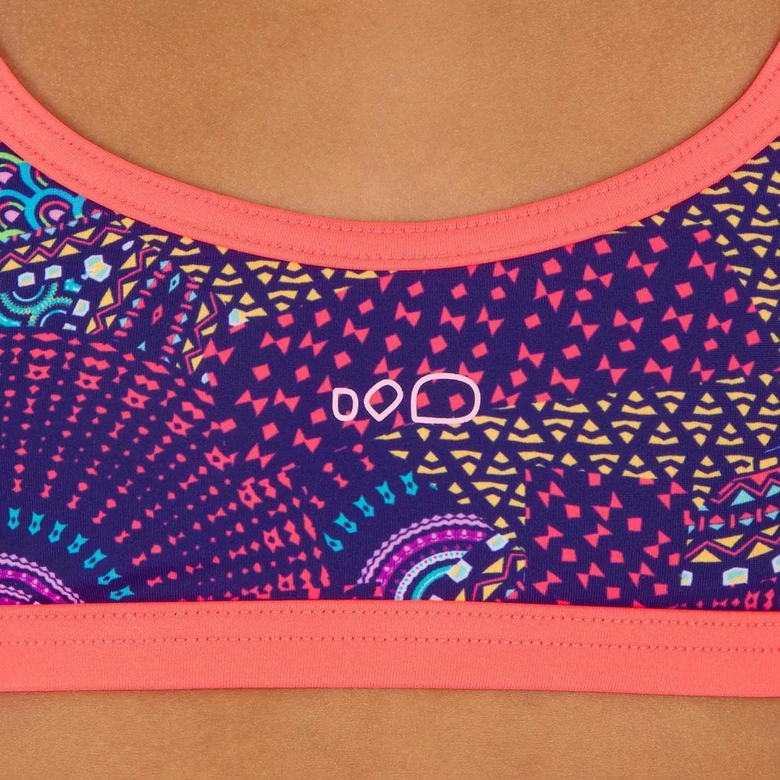 Maillot de natation fille 2 pièces Riana skirt all mask vert