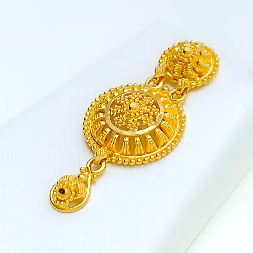 Majestic Mandala Adorned 22k Gold Necklace Set
