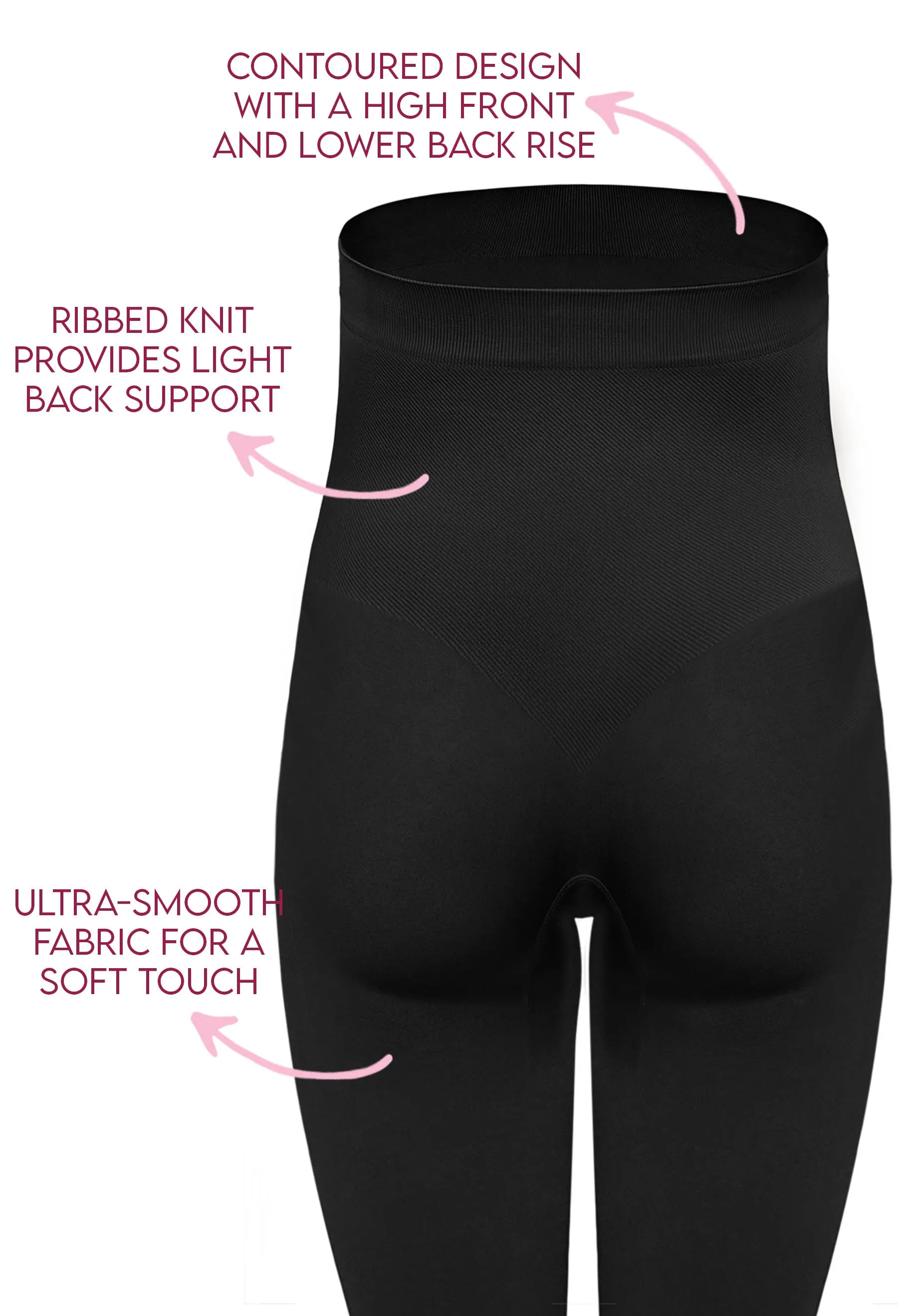 Maternity Leggings with Tummy Support - 2 Pack