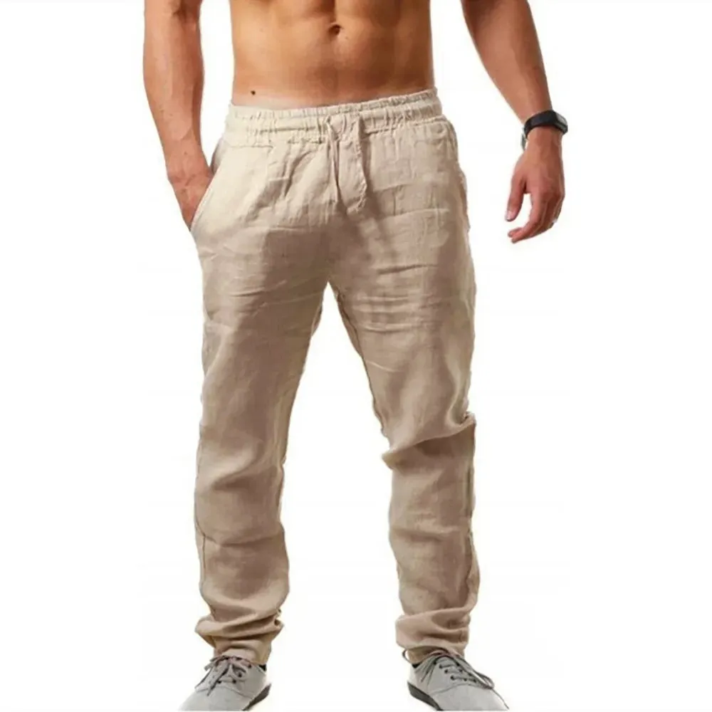 Men's Cotton Linen Casual Pants Summer