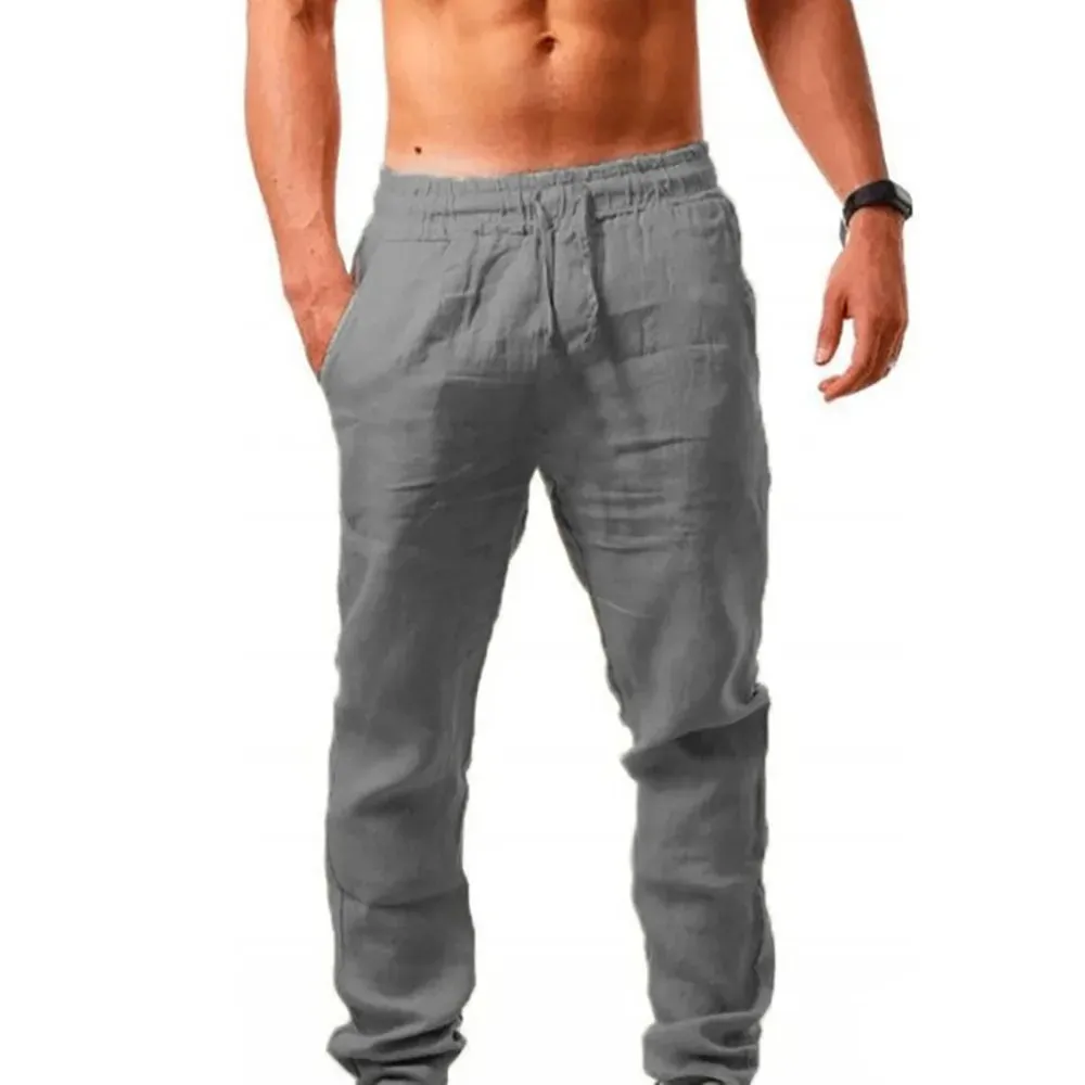 Men's Cotton Linen Casual Pants Summer
