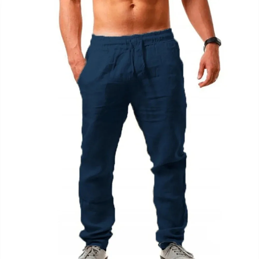 Men's Cotton Linen Casual Pants Summer