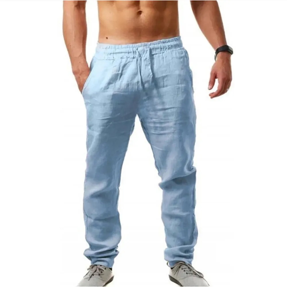 Men's Cotton Linen Casual Pants Summer
