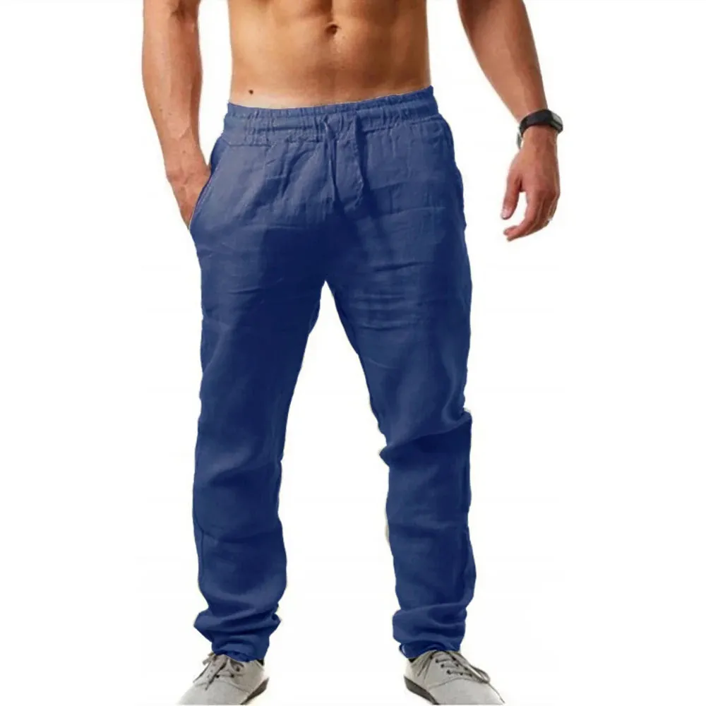 Men's Cotton Linen Casual Pants Summer