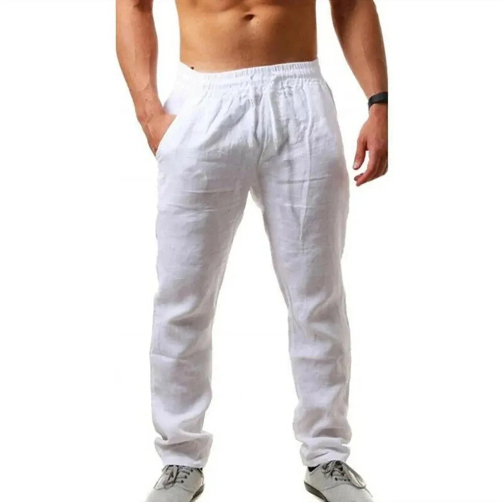 Men's Cotton Linen Casual Pants Summer