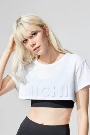MICHI Flash Crop Top White