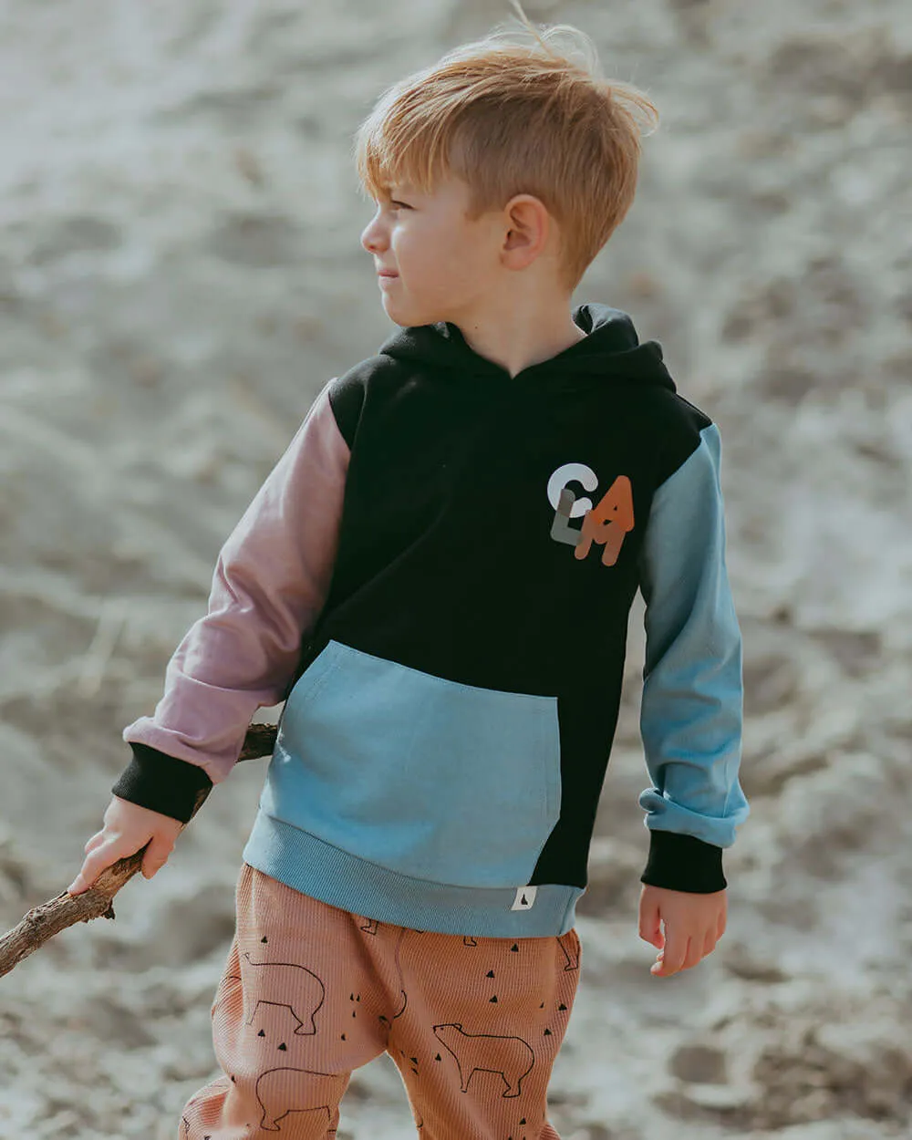 Multicolour Calm Slogan Print Hoodie