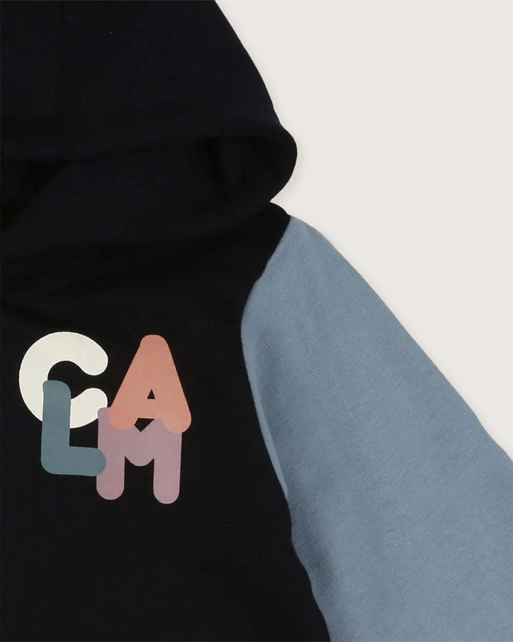 Multicolour Calm Slogan Print Hoodie