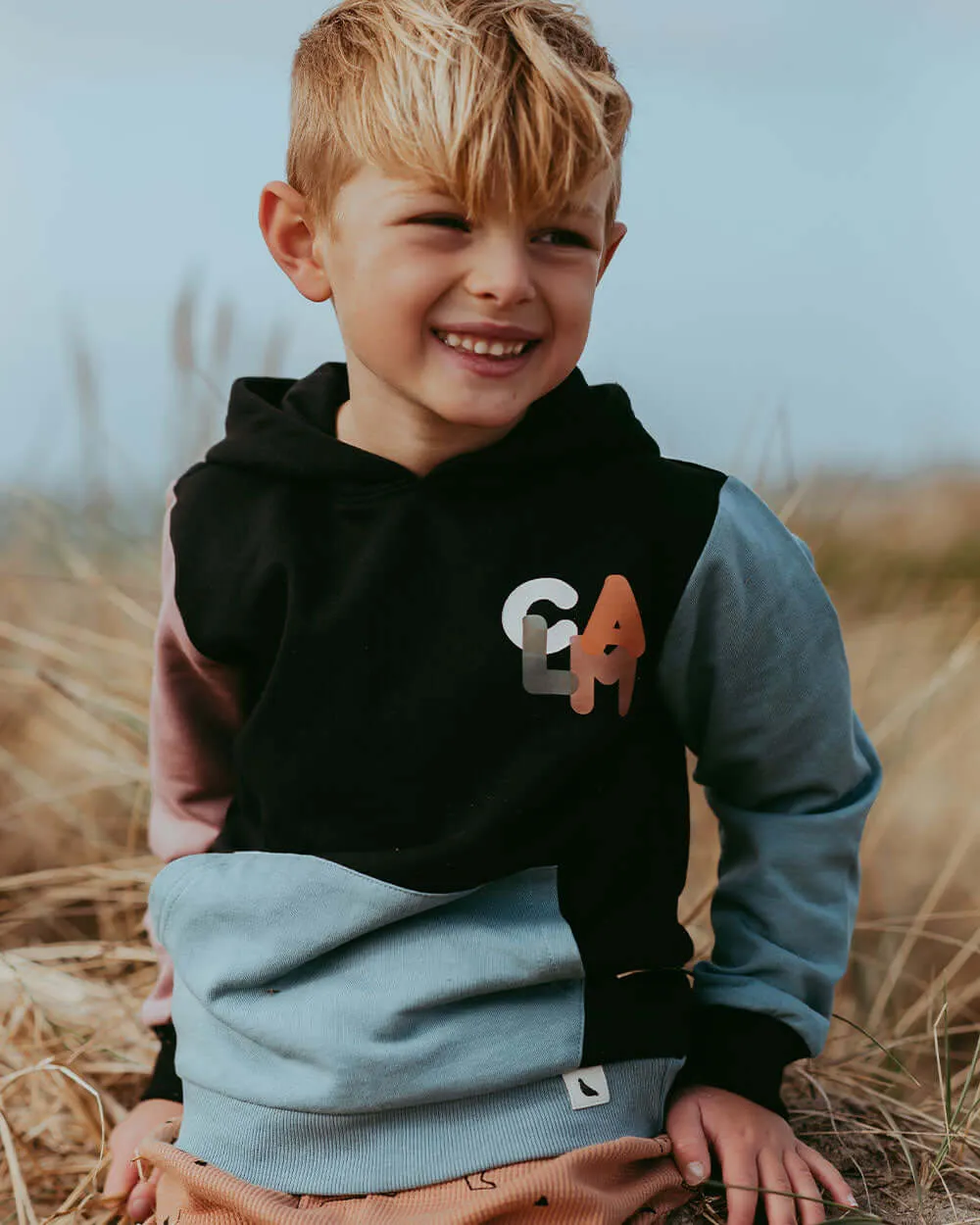 Multicolour Calm Slogan Print Hoodie