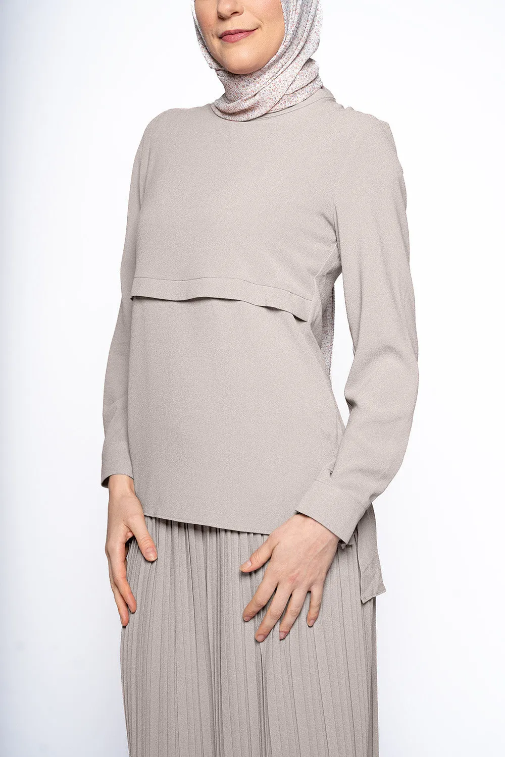 Namaa Modest Skirt Set | Light Grey
