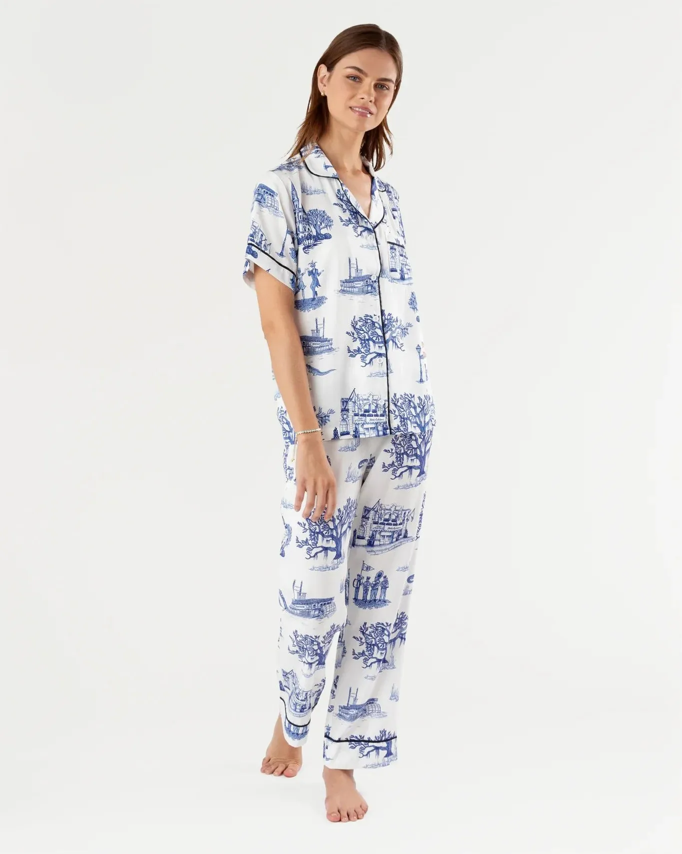 NEW ORLEANS TOILE PAJAMA PANTS SET