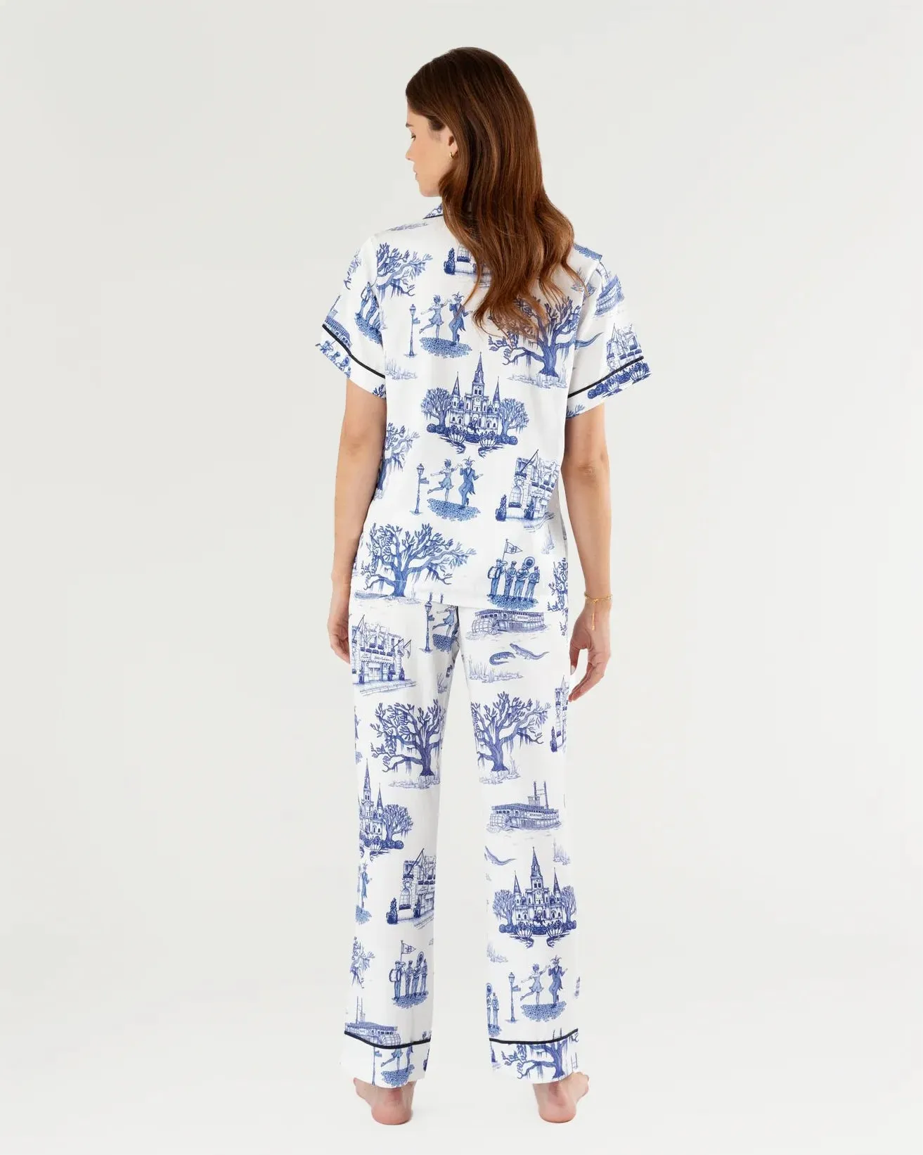 NEW ORLEANS TOILE PAJAMA PANTS SET