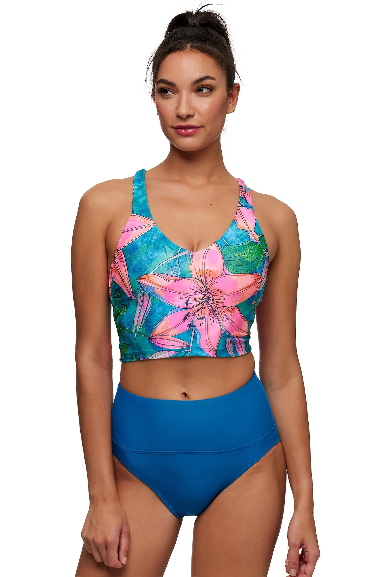 Next Half Moon Kinetic V-Neck Crop Bikini Top