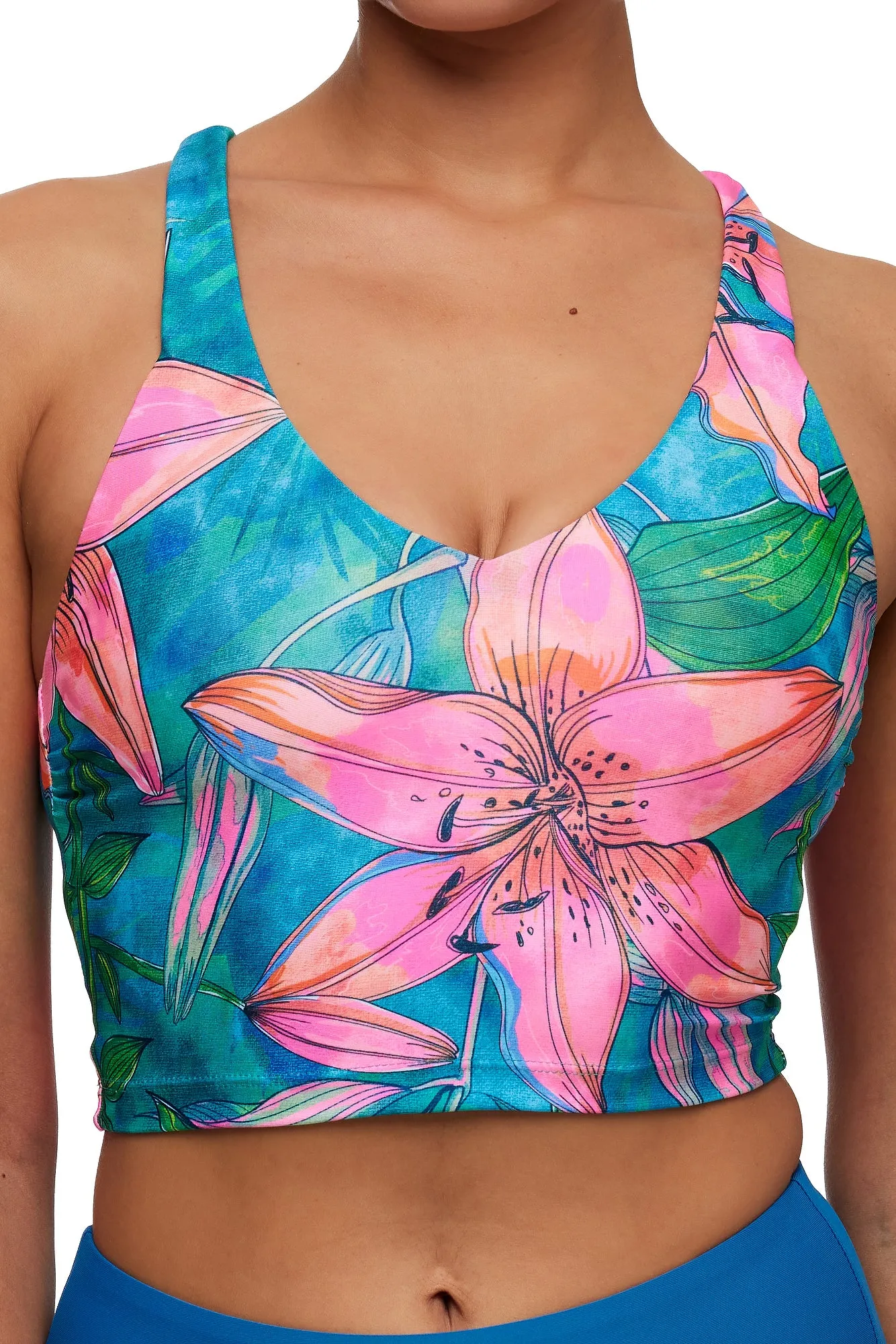 Next Half Moon Kinetic V-Neck Crop Bikini Top