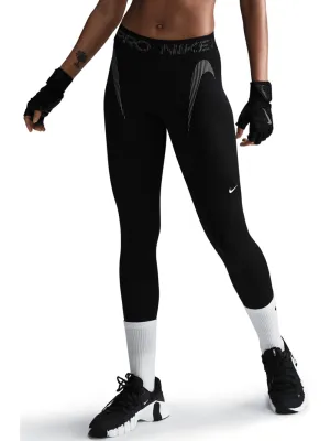 Nike Pro Women's Mid-Rise 7/8 - Black Cool Grey White
