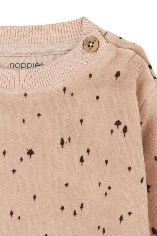 Noppies Baby Long Sleeve Gaspe Sweatshirt - Mushroom