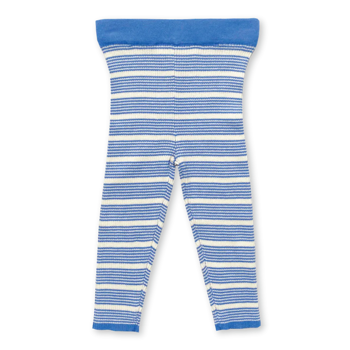 Organic Ribbed Essential Leggings - Marine/Milk