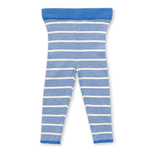 Organic Ribbed Essential Leggings - Marine/Milk