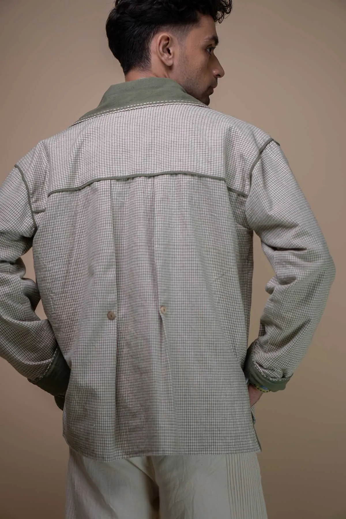 Oversized Olive Shirt Jacket