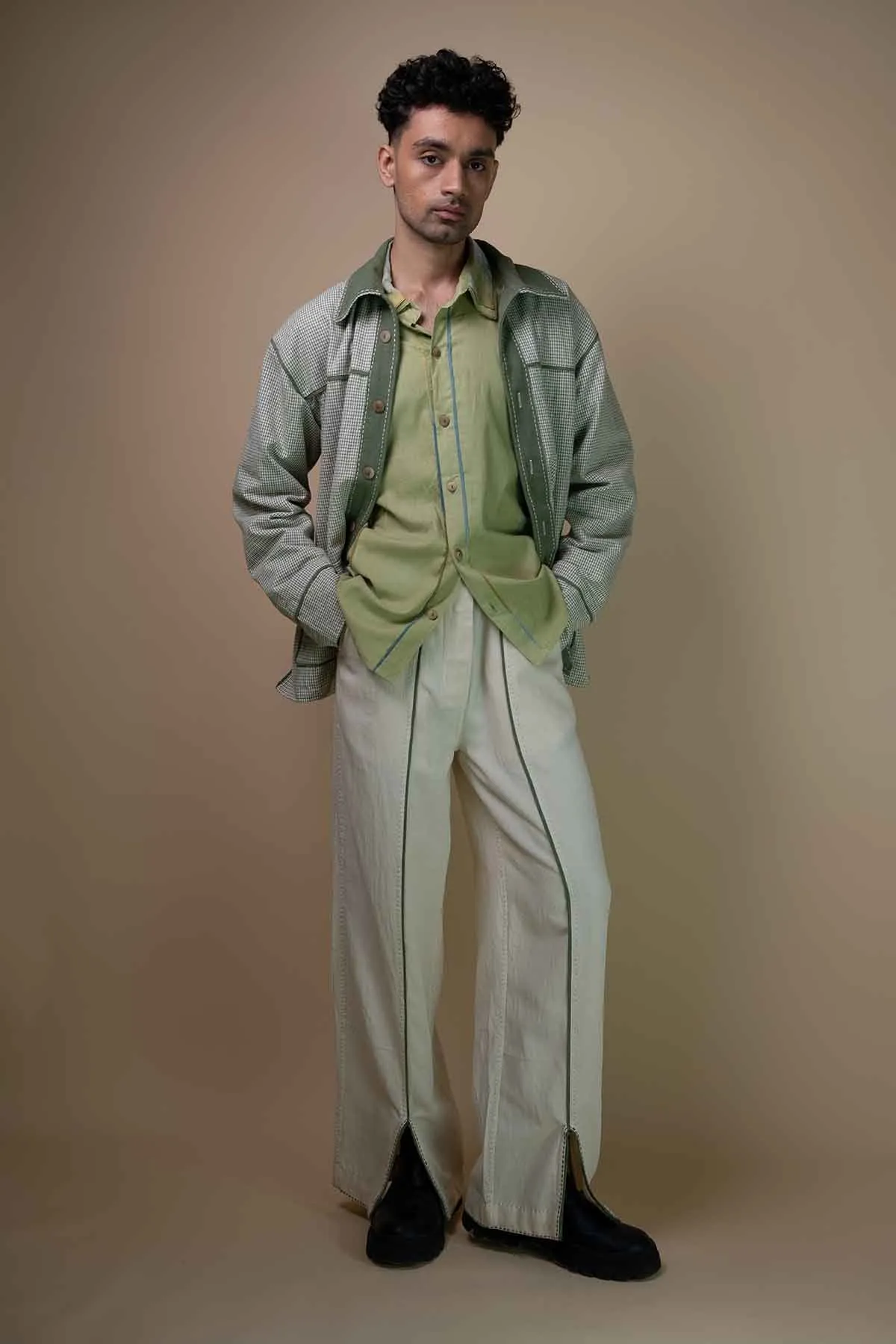 Oversized Olive Shirt Jacket