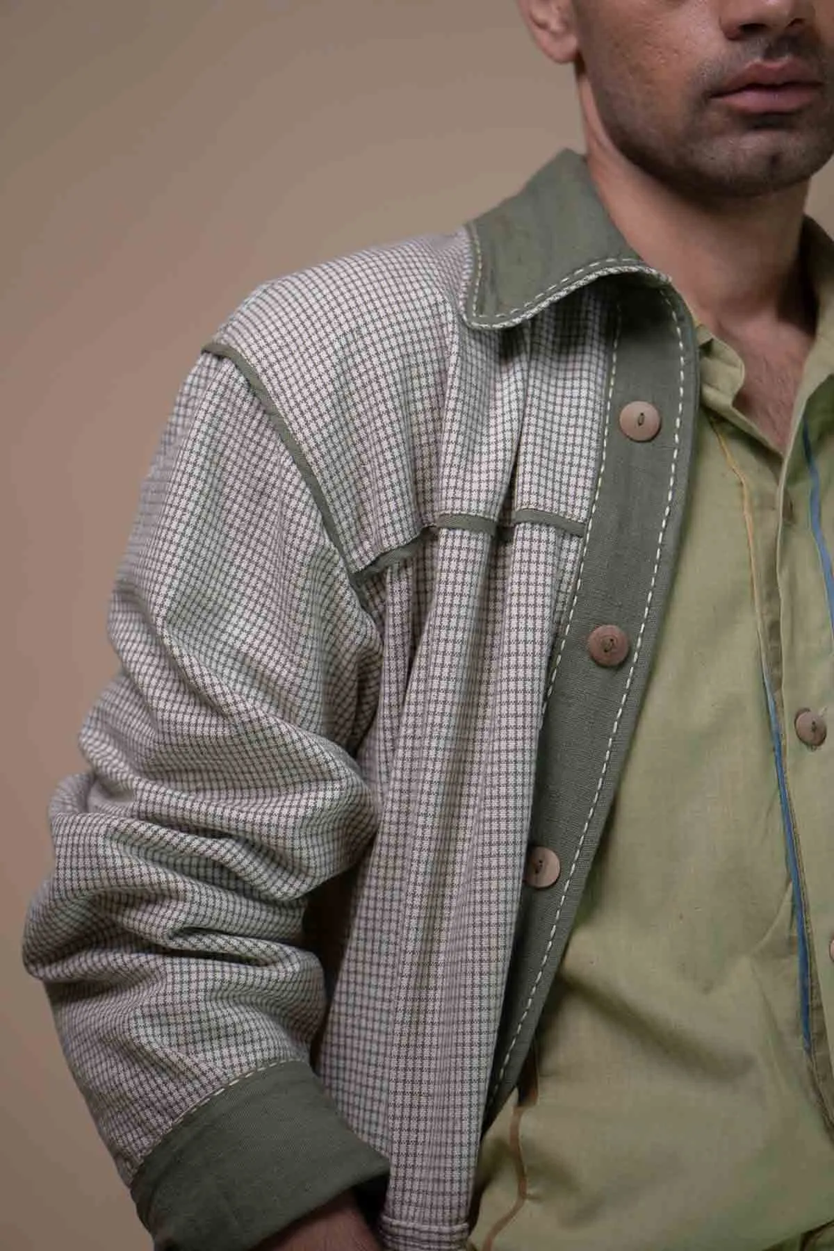 Oversized Olive Shirt Jacket
